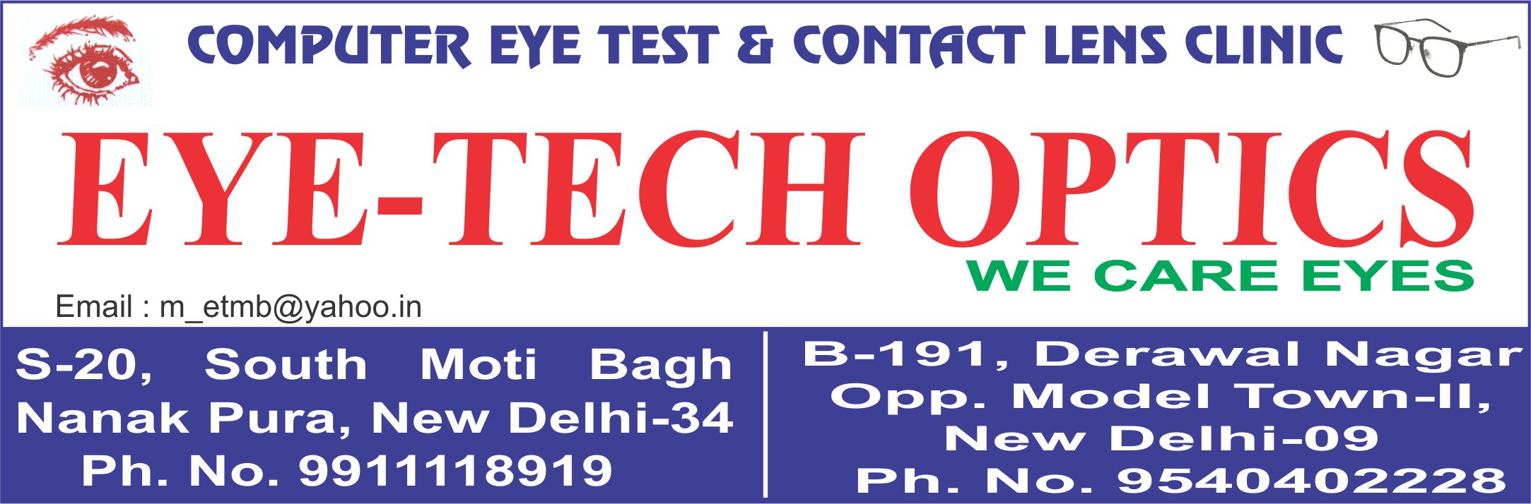 EYE TECH OPTICS (Optical Shop in Moti Bagh)
