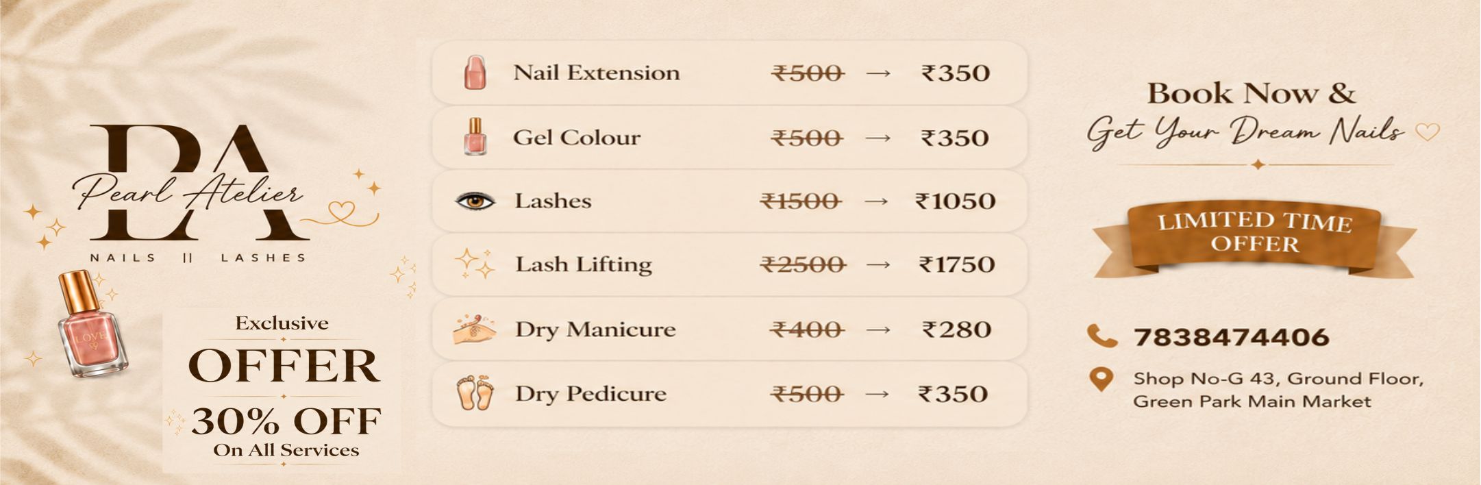 PEARL ATELIER NAILS / LASHES (Nail Art Shop in Green Park)